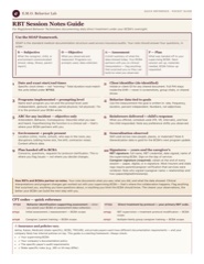 RBT Session Notes Pocket Guide preview